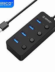 cheap -ORICO 4 Port USB 3.0 HUB With Individual Power Switches Multi USB Splitter OTG Adapter for PC Computer Laptop Accessories