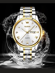 cheap -OLEVS Quartz Watch Steel Band Watches for Men Analog Quartz Stylish Waterproof Calendar / date / day Noctilucent Alloy Stainless Steel / Large Dial