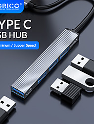 cheap -ORICO Aluminum HUB 4 Port Type C to 1*USB3.0&amp;3*USB2.0 Ultra Slim Portable Splitter Card Reader Adapter Station For Computer Accessories