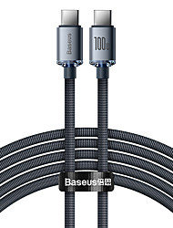 cheap -Baseus Crystal Shine Series Fast Charging Data Cable Type-C to Type-C 100W 1.2m / 2.0m
