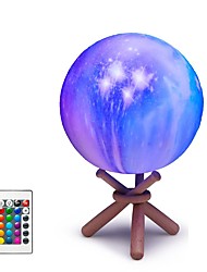cheap -Moon Lamp 3D Moon Lamp 5.9 Inch Galaxy Lamp 16 Colors with Stand Touch Pat Remote Night Light Gifts for Girls Lover Birthday Gifts Bedroom Decor Lamp
