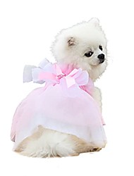 cheap -Dog Wedding Dress Princess Tutu Skirt ,Dog Dresses Pet Clothes Prom Puppy Dress Cat Birthday Doggie Party Gown (Pink, X-Large)