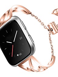 cheap -1 pcs Smart Watch Band for Fitbit Versa 2 / Versa / Versa Lite fitbit Versa / fitbit Versa 2 / Versa lite Stainless Steel Smartwatch Strap Bling Diamond Business Band Jewelry Bracelet Replacement