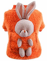 cheap -Dog Winter Sweater Cat Warm Clothes, Pet Autumn Winter Pocket Rabbit Patched Sweater Two-Legged Dog Cat Clothes for Cats or Dogs in Cold Season - Orange XS