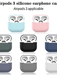 cheap -Case Cover Compatible with AirPods 3 Full Protective Silicone Skin Accessories for Women Men Girl Shockproof Dustproof Solid Color Silicone Headphone Case