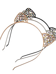 cheap -3 Pcs/set Cat Ears Headband Hair Accessories Alloy Dot Diamond Dabbit Ears Headband Headwear Christmas Gifts