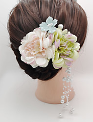 cheap -Handmade Exquisite Hair Accessories Kimono Hairpin Beautiful Female Silk Flower Pearl Simulation Flower Headdress Hairpin