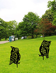 cheap -Black Acrylic Owl Garden Card Garden Decoration Party Yard Yard Art