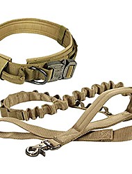 cheap -Tactical Dog Collar and Leash Set Tactical Dog Collar.Adjustable Military Heavy Duty Nylon Dog Training Collar Leash Set with Control Handle and Metal Buckle for Training Medium Large Dogs