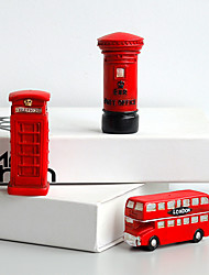 cheap -British Retro Red London Telephone Booth Bus Postbox Model Decoration Resin Crafts Children&#039;s Room Decoration