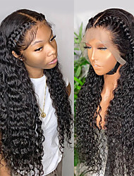 cheap -130%/150%/180% Full Lace Wig with Natural Hairline Deep Wave Wig Human Hair Loose Deep Wave Lace Front Wig Pre Plucked Lace Frontal Wig Remy Hair
