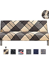 cheap -Stretch Futon Cover Sofa Slipcover Elastic Folding Sofa Bed Cover Couch Armless Geometric Plaid High Elasticity Four Seasons Universal Super Soft Fabric