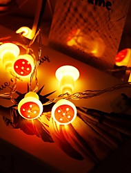 cheap -LED Fairy String Lights 6M 3M 1.5M Mushroom Shaped LED String Lights Battery or USB Power Supply Holiday Party Bedroom Garden Home Decoration