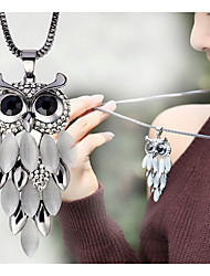 cheap -Pendant Necklace Collar Necklace Long Necklace Women&#039;s Long Cat&#039;s Eye Owl Vintage Silver Gold 75 cm Necklace Jewelry 1pc for Street Gift Daily