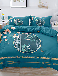 cheap -Duvet Cover Set Chinese style Flower Plum blossom National style 2/3 Piece Bedding Set with 1 or 2 Pillowcase(Single Twin  only 1pcs)