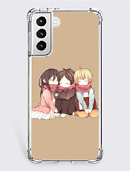 cheap -Attack on Titan Cartoon Characters Phone Case For Samsung S22 S21 S20 Plus Ultra FE A72 A52 A42 S10 S9 S8 S7 Plus Edge Unique Design Protective Case Shockproof Dustproof Back Cover TPU