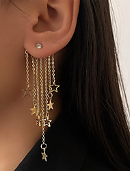 cheap -1 Pair Dangle Ear Piercing Fashion Personality Temperament Star Tassel Earrings
