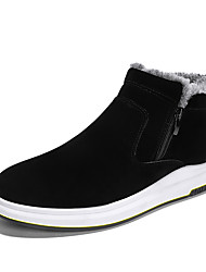 cheap -Men&#039;s Boots Snow Boots Daily Suede Booties / Ankle Boots Black / White Black Gray Fall Winter
