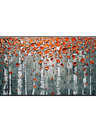 cheap -Oil Painting Handmade Hand Painted Wall Art Abstract Red Birch Forest  Landscape Home Decoration Decor Rolled Canvas No Frame Unstretched