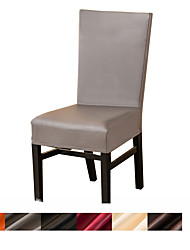 cheap -PU Leather Dining Chair Cover, WaterProof Stretch Chair Cover,  Chair Protector Cover Seat Slipcover with Elastic Band for Dining Room,Wedding, Ceremony, Banquet,Home Decor