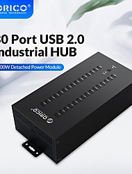 cheap -ORICO 30 Ports Industrial USB2.0 Hub for TF SD-Compatible Card Reader U-Disk Data Test Batch Copy - Black