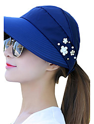 cheap -Women&#039;s Protective Hat Holiday Outdoor Beach Print Flower Beige Khaki Hat Fall Winter Spring Summer