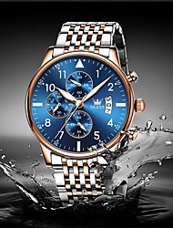 cheap -OLEVS Quartz Watch Steel Band Watches for Men&#039;s Men Analog - Digital Quartz Casual Waterproof Chronograph Noctilucent Alloy Stainless Steel / Large Dial