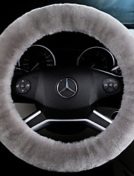 cheap -1Pcs Set Winter Fashion Wool Fur Soft Furry Steering Wheel Covers Fluffy Cover Fuzz Warm Non-slip Car Decoration Long Hair  Interior Accessories for Women Fit 15 to 17 inch for Womens
