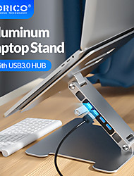 cheap -ORICO 4 Port USB3.0 Foldable Laptop Stand Aluminum Notebook Riser Desktop Laptop Cooling Stand for MacBook Dell