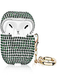 cheap -Case for Airpods Pro,  Cute AirPod Pro Case Cover for Women Girls, Bling Crystal TPU Airpod Pro Protective Accessories with Lobster Clasp Keychain for Apple Air Pods Pro Charging Cases (Green)