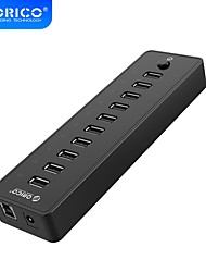 cheap -ORICO 10*USB2.0 HUB 10 Port ABS USB2.0 HUB With 12V Power Adapter High Speed USB Splitter For PC Computer Accessories 1M Data Cable