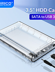 cheap -ORICO 3.5 Inch Transparent HDD Enclosure Case USB 3.0 5Gbps SATA3.0 Support UASP 8TB Drives For Notebook Desktop PC