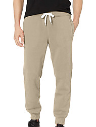 cheap -Men&#039;s Casual Classic Active Pajamas Full Length Pants Micro-elastic Solid Colored Mid Waist turmeric Black Blue Gray Purple S M L XL XXL