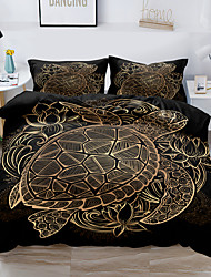 cheap -Duvet Cover Set Hawaiian Turtle Animal  Skull National style 2/3 Piece Bedding Set with 1 or 2 Pillowcase(Single Twin  only 1pcs)