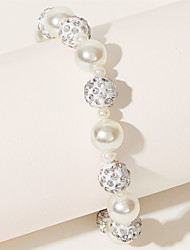 cheap -Women&#039;s Bracelet Retro Precious Fashion Holiday Korean French Sweet Pearl Bracelet Jewelry Silver For Wedding Gift Carnival Prom Festival