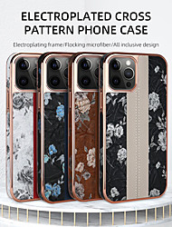 cheap -Phone Case For Apple Back Cover iPhone 13 12 11 Pro Max Shockproof Dustproof Flower PU Leather