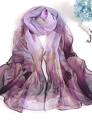 cheap -Women&#039;s Chiffon Scarf Party Red Scarf Tie Dye / Purple / Fall / Winter / Spring / Summer