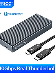 cheap -ORICO Thunderbolt 3 40Gbps NVME M.2 SSD Enclosure 2TB Aluminum USB C with 40Gbps Thunderbolt 3 C to C Cable For Laptop Desktop