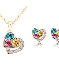 cheap -Women&#039;s necklace Chic &amp; Modern Street Heart Jewelry Sets / Silver / Pink / Fall / Winter / Spring