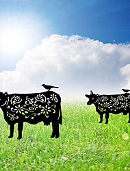 cheap -Cattle Yard Art Acrylic Garden Black Cattle Lawn Decoration Simulation Garden Ornaments Cattle