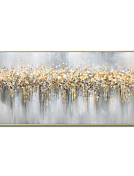 cheap -Oil Painting Handmade Hand Painted Wall Art  Nordic Abstract Style Golden Horizontal Modern Home Decoration Decor Rolled Canvas No Frame Unstretched