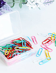cheap -Paper Clips Colorful One Box 100pcs Metal Material Clips Multifunction 29 cm