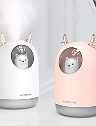 cheap -Air Humidifier Household Appliances USB Humidifier 300ml Ultrasonic Cold Mist Aromatherapy Air Diffuser Romantic 7 Color LED Light Humidifier Cute Pet