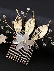 cheap -Romantic Bridal Alloy Hair Combs / Headdress / Headpiece with Flower / Crystals / Rhinestones 1 PC Wedding / Special Occasion Headpiece