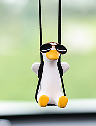 cheap -Cute Swing Duck Car Pendant Interior Hanging Rearview Mirrors Charms Ornament Lucky Hanging Accessories 1PCS