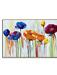 cheap -Oil Painting Handmade Hand Painted Wall Art 3D Texture Colorful Abstract Flower Home Decoration Decor Rolled Canvas No Frame Unstretched
