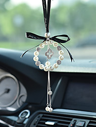 cheap -1Pcs Bling Mirror Car Men and Women Supplies Bling Crystal Diamond Plum Blossom Car Interior Hanging Rearview Mirror Pendant for Cars Cute Vehicle Interior Decor Car Accessories