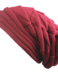cheap -Women&#039;s Stylish Beanie / Slouchy Home Street Dailywear Knitted Pure Color Red Hat Portable Windproof Comfort / Fall / Winter