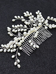 cheap -Wedding Bridal Alloy Hair Combs / Flowers / Headdress with Imitation Pearl / Crystals / Rhinestones 1 PC Wedding / Special Occasion Headpiece