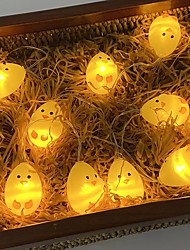 cheap -1.5m 10LEDs Easter Chicks LED String Lights Eggs Chicken Garland Light Wedding Home Party Battery / USB Operated Indoor Outdoor Decoration Fairy Lights
